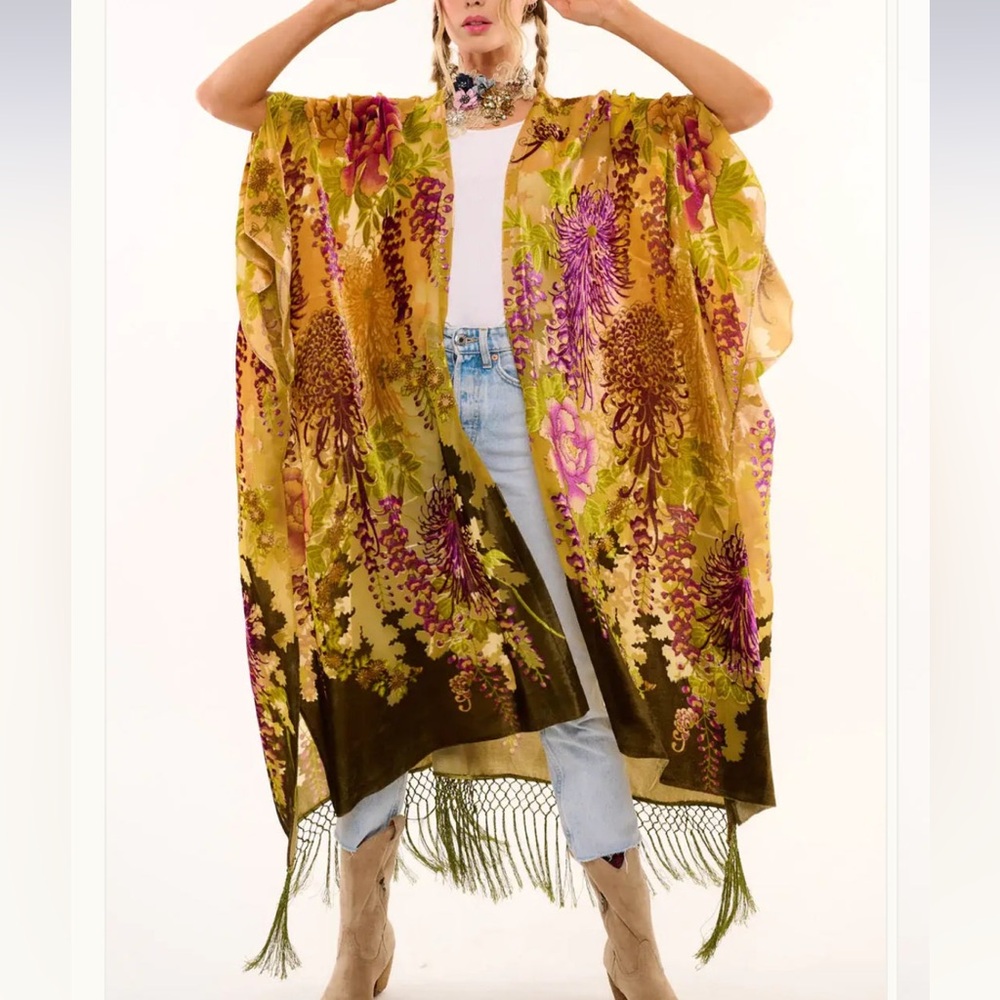 ARATTA Silent Journey The Forest Goddess Kimono In Deep Purple & Moss SZ: O/S